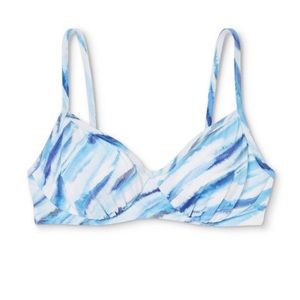 Women’s Ribbed Bralette BiKini top-Shade & shore tie dye NWT
